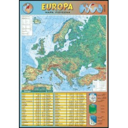 Europa - mapa fizyczna Plansza dydaktyczna