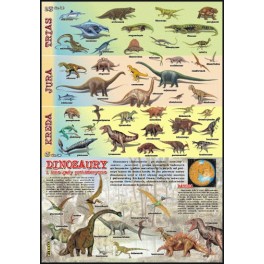 Dinozaury i inne gady prehistoryczne Plansza dydaktyczna